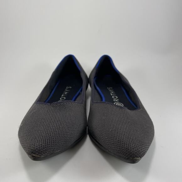 Rothys The Point Ballet Flats Womens Size 10 Slip In Black Dusty Purple - Picture 2 of 9